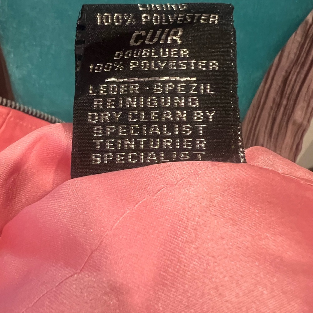 Chic Pink Kids Leather Jacket - Picture 9 of 9